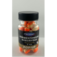 Momeală carlig McKarp Dumbels P8 Porumb Fermentat, 4-8mm, aromă fructată, culoare fluo