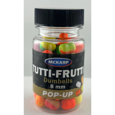 Momeală carlig McKarp Dumbels P8 Tutti - Frutti, aromă fructe naturale, fluo, 4-8mm