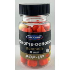 Momeală cârlig McKarp Dumbels P8 Canepa Bloodworm, 4-8mm, aromă de fructe naturale, culoare fluo