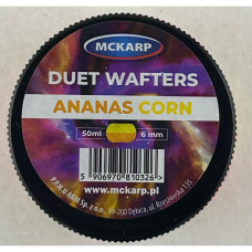 Momeală cârlig McKarp Dumbels W6 Duet Ananas Porumb, 4-8mm, culoare fluo