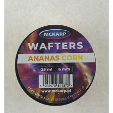 Momeală carlig McKarp Dumbels Wafters Ananas 6mm, 25ml, fluo