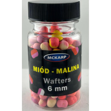 Momeala carlig McKarp Dumbels Wafters 6mm Miere si Zmeura, fluo, 4-8mm